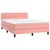 Vidaxl Box spring postelja z vzmetnico roza 140x190 cm žamet