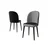 Hanah Home Kaze set trpezarijskih stolica 2 kom, pepito dezen, crna