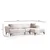ATELIER DEL SOFA Ugaona garnitura Hamlet Right Ecru