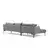 Atelier del Sofa Ugaona garnitura Leo 90x65x255cm Siva