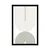Plakat minimalistične mavrice Mid-Century - 20x30 silver