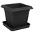 Saksije za biljke 24 pcs Crna 16 x 16 x 14 cm Plastika