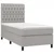 Vidaxl Box spring postelja z vzmetnico svetlo siva 90x190 cm blago