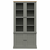 Vitrina sa staklom VIGO siva 85x35x170 cm od masivne borovine