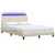 Vidaxl Posteljni okvir brez vzmetnice Hanko krem 140x190 cm blago