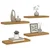 Polica na zidu Zidne 4 pcs Bež 60 x 23 x 4 cm Konstruirano drvo