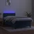 Vidaxl Box spring postelja z vzmetnico LED temno modra 80x200 cm žamet