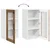 Vidaxl Stenski stekleni omarica LUCCA Star les 40 x 31 x 80 cm