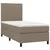 Vidaxl Box spring postelja z vzmetnico LED taupe 80x200 cm blago