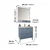 HANAH HOME Kupatilski ormarić sa umivaonikom i ogledalom (2 komada) Noble 80 Light Blue