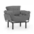 Atelier del Sofa Fotelja Nitta 95x85x70cm Siva
