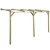 Vidaxl Prislonska pergola 2x4x2,2 m lesena