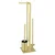 WENKO 26034100 - set za WC RIVALTA 18x70 cm nerđajući čelik/zlatna/bela/crna