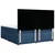Vidaxl Box spring postelja z vzmetnico modra 200x200 cm blago