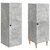 Set ormara 2 pcs Betonska siva Konstruirano drvo