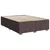 Vidaxl Box spring postelja z vzmetnico temno rjava 140x200 cm blago