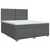 vidaXL Postelja boxspring z vzmetnico Temno siva 160 x 200 cm Blago