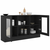 Vitrina crna 120 x 30,5 x 70 cm konstruirano drvo