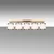 Opviq Way 11640 Visilica, E27, 5x40W, IP20, Zlatna