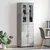 Highboard s policom FLORIN Betonski sivi 60 x 35 x 182 cm
