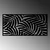 Opviq Zidna dekoracija ative Panel 4, 100x48 cm, 1.5 mm, Crna