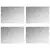 Stepenica Pravokutni 4 pcs Srebrno 70 x 50 cm Aluminij