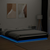 Okvir kreveta s LED svjetlima crni 150 x 200 cm drveni