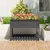 Sadilica s policom siva 111,5x111,5x81 cm od masivne borovine