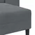Sofa 2-sjed s ležaljkom u obliku slova L tamnosiva 125cm baršun