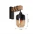 Brilagi - Zidna svetiljka WOOD GLASS 1xE27/60W/230V borovina/crna/zadimljeno braon
