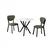 HANAH HOME Set Trpezarijski sto i 2 stolice Elma Green White