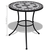 Bistro stolić crno-bijeli 60 cm s mozaikom