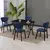 HANAH HOME Set Trpezarijski sto i 4 stolice Elma Navy Blue Black
