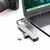 Tech-protect HB06 HUB adapter USB-C + USB - 4x USB / USB-C / SD / TF / AV 3.5, siva