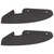 Lebdeća polica s policom s pohranom 2 pcs Crna 18 x 18 x 2 cm