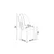 Hanah Home Set stolica Mara, 44x90x42 cm, 2 komada, Srebrno-plave boje
