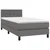 Vidaxl Box spring postelja z vzmetnico siva 90x200 cm umetno usnje