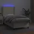 Vidaxl Box spring postelja z vzmetnico LED krem 80x200 cm umetno usnje