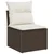 Set sofe s jastukom Smeđa i krem 55 x 55 x 37 cm poliratan