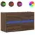 Zidni TV ormarić s LED svjetlima smeđa boja hrasta 80x31x45 cm
