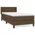 Vidaxl Box spring postelja z vzmetnico temno rjav 90x190 cm blago