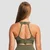 GymBeam Combat Sports Bra Olive Grey