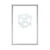 Plakat s paspartujem minimalistična kocka - 40x60 silver