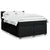 vidaXL Box spring posteljni z vzmetnico črn 140x190 cm blago