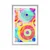 Plakat s paspartujem grunge krogi - 20x30 silver