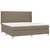 vidaXL Box spring postelja z vzmetnico LED taupe 200x200 cm blago