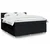 Vidaxl Box spring postelja z vzmetnico črna 180x200 cm blago