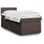 Vidaxl Box spring postelja z vzmetnico temno rjav 90x190 cm blago