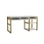 Hanah home Radni sto 150x75,8x58,4cm Belo-Zlatni