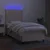 Vidaxl Box spring postelja z vzmetnico LED krem 80x200 cm blago